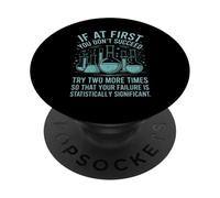 Déclaration amusante statistiquement significative laboratoire d'échec femme homme PopSockets PopGrip Adhésif
