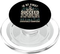 Déclaration amusante statistiquement significative laboratoire d'échec femme homme PopSockets PopGrip pour MagSafe