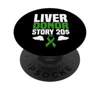 Déclaration audacieuse de 20 $ d'histoire de donneurs de Foie PopSockets PopGrip Adhésif