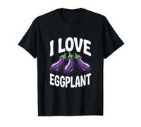 Déclaration culinaire Amusante d'I Love Eggplant T-Shirt Graphique avec Valeur