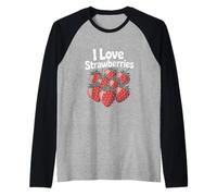 Déclaration d'amateur de Fruits I Love Strawberries Manche Raglan