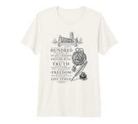 Déclaration d'Arbroath Freedom Citation Noir Blanc Histoire AR T-Shirt Haut de Gamme