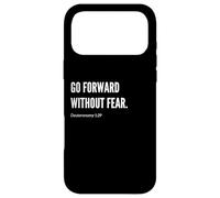 Déclaration de Citation du Verset de la Bible « Go Forward Without Fear » Coque pour iPhone 17 Pro Max