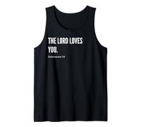 Déclaration de citation du verset de la Bible The Lord Loves You Débardeur