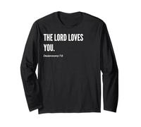 Déclaration de citation du verset de la Bible The Lord Loves You Manche Longue