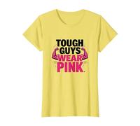 Déclaration de Confiance en Force pour garçons Tough Guys Wear Pink T-Shirt, Femme, Citron, 3XL