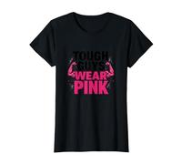 Déclaration de Confiance en Force pour garçons Tough Guys Wear Pink T-Shirt, Femme, Noir, 3XL