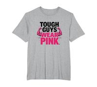 Déclaration de Confiance en Force pour garçons Tough Guys Wear Pink T-Shirt, Homme Grandes Tailles, Gris Chiné, 3X Tall