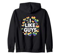 Déclaration de fierté LGBTQ de I Like Guys Gay Man Ally Sweat à Capuche