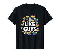 Déclaration de fierté LGBTQ de I Like Guys Gay Man Ally T-Shirt