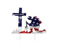 Déclaration de l'indépendance - Décorations de jour de l'indépendance - Artisanat de jardin - Drapeau patriotique - Décorations de vacances NTf321 (A, 32 cm)