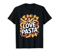 Déclaration de Passion culinaire I Love Pasta T-Shirt Graphique avec Valeur, Homme, Noir, M