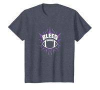 Déclaration de Passion pour Les Fans de Football de Bleed Purple T-Shirt, Enfant, Bleu Chiné, 2 Ans