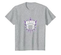 Déclaration de Passion pour Les Fans de Football de Bleed Purple T-Shirt, Enfant, Gris Chiné, 2 Ans