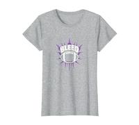 Déclaration de Passion pour Les Fans de Football de Bleed Purple T-Shirt, Femme, Gris Chiné, L