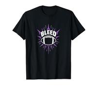 Déclaration de Passion pour Les Fans de Football de Bleed Purple T-Shirt, Homme, Noir, S