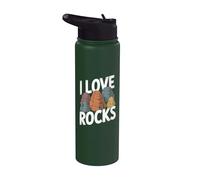 Déclaration de passionné de géologie I Love Rocks Stainless Steel Insulated Water Bottle