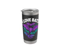 Déclaration de passionné de I Love Bats Gobelet isotherme en acier inoxydable double paroi