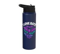 Déclaration de passionné de I Love Bats Stainless Steel Insulated Water Bottle