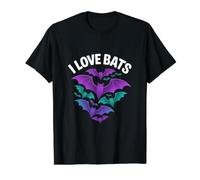 Déclaration de passionné de I Love Bats T-Shirt Graphique avec Valeur, Homme, Noir, M