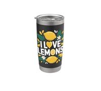 Déclaration de passionné de I Love Lemons Gobelet isotherme en acier inoxydable double paroi