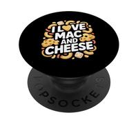Déclaration de pâtes Amusantes I Love Mac and Cheese PopSockets PopGrip Adhésif