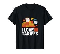 Déclaration de Politique Commerciale I Love Tariffs T-Shirt Graphique avec Valeur, Homme, Noir, M