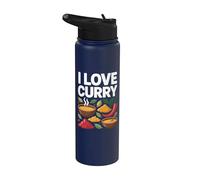 Déclaration de saveur audacieuse I Love Curry Enthusiast Stainless Steel Insulated Water Bottle