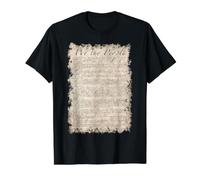 Déclaration des Droits Constitution américaine sur Papier parchemin sépia T-Shirt Graphique avec Valeur