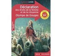 Déclaration des droits de la femme et de la citoyenne Olympe de Gouges (Auteur)