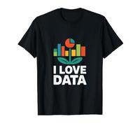 Déclaration des passionnés de données I Love Data T-Shirt Graphique avec Valeur, Homme, Noir, L