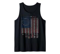 Déclaration d'Indépendance 1776 Drapeau Betsy Ross Vintage 250 Débardeur