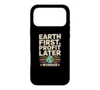 Déclaration du Guerrier de Sensibilisation à la Terre First Profit Later Earth Coque pour iPhone 17 Pro Max