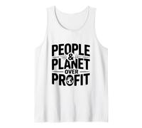 Déclaration écologique People and Planet Over Profit Débardeur