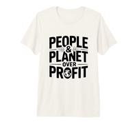 Déclaration écologique People and Planet Over Profit T-Shirt Haut de Gamme