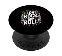 Déclaration emblématique d'I Love Rock and Roll PopSockets PopGrip Adhésif