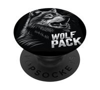 Déclaration féroce de fidélité avec la meute de loups PopSockets PopGrip Adhésif