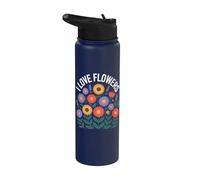 Déclaration florale « J'aime les fleurs épanouies » Stainless Steel Insulated Water Bottle