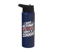 Déclaration « I Have Asthma Sorry If I Tough » Stainless Steel Insulated Water Bottle