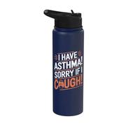 Déclaration « I Have Asthma Sorry If I Tough » Stainless Steel Insulated Water Bottle