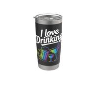 Déclaration « I Love Drinking Fun Beverage » Gobelet isotherme en acier inoxydable double paroi