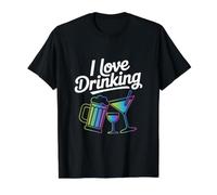 Déclaration « I Love Drinking Fun Beverage » T-Shirt Graphique avec Valeur, Homme, Noir, L