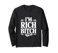 Déclaration I'm Rich Bitch pour Les Amateurs d'attitude Riche Manche Longue