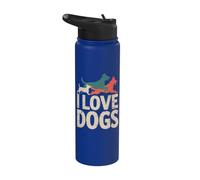 Déclaration passionnée d' « J'aime les chiens » Stainless Steel Insulated Water Bottle