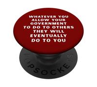 Déclaration Politique Anti-fascisme Anti-Gouvernement PopSockets PopGrip Adhésif