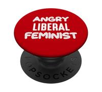 Déclaration Politique féministe libérale en colère PopSockets PopGrip Adhésif
