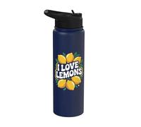 Déclaration vibrante aux agrumes de I Love Lemons Stainless Steel Insulated Water Bottle