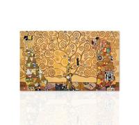 Declea Home Decor Tableau sur toile Gustav Klimt L'arbre de vie - Toile Art Reproduction sur toile Cadre en bois fait à la main Décorations murales