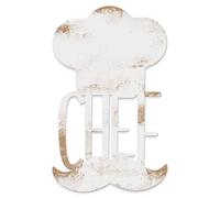 Declea Inscription en Bois à Suspendre Chef en Cuisine, idéal pour la Cuisine, décoration de la Maison, Cuisine, Restaurants et locaux, Inscription décorative en Bois fabriquée à la Main