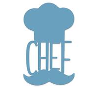 Declea Inscription en Bois à Suspendre Chef en Cuisine, idéal pour la Cuisine, décoration de la Maison, Cuisine, Restaurants et locaux, Inscription décorative en Bois fabriquée à la Main